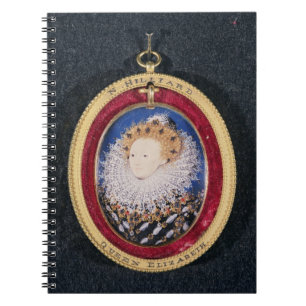 Cuaderno Retrato de la reina Elizabeth I (w/c en la vitela)