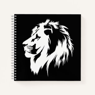 Cuaderno Retrato de león (blanco)
