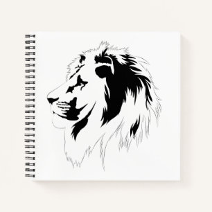 Cuaderno Retrato de león (negro)