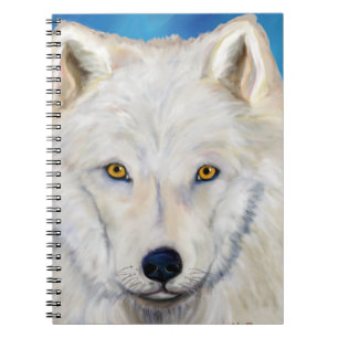 Cuaderno Retrato de lobo blanco