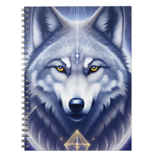 Cuaderno Retrato de Lobo Místico Arte
