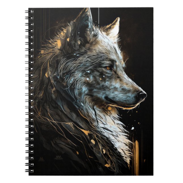 Cuaderno Retrato de lobo Naturaleza animal Vida silvestre P (Frente)