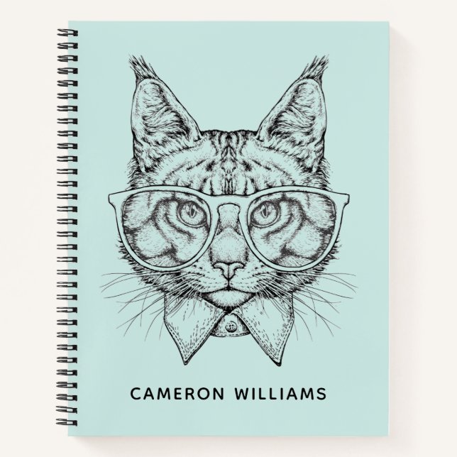 Cuaderno Retrato de Maine Coon | Añadir su nombre (Anverso)