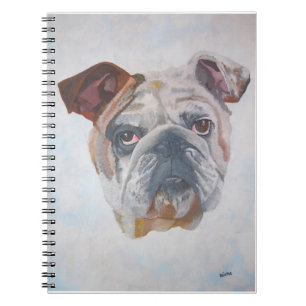 Cuaderno Retrato de Mascota artístico de Bulldog estadounid