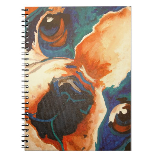 Cuaderno Retrato de Mascota de Bulldog francés (Frente)