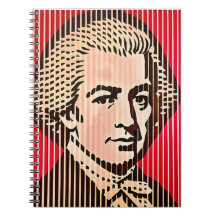 Retrato de Mozart en estilo de ilusión óptica BAUH
