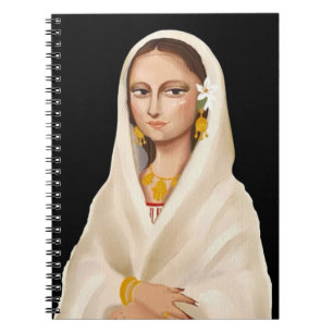 Cuaderno Retrato de mujer elegante Ilustración de arte cu
