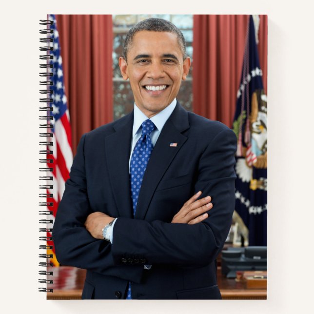 Cuaderno Retrato de oficina oval, Obama Barack Presidente d (Anverso)