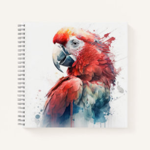 Cuaderno Retrato de pájaro loro pintura animal vida silvest