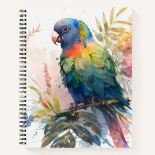 Cuaderno Retrato de pájaro loro pintura animal vida silvest