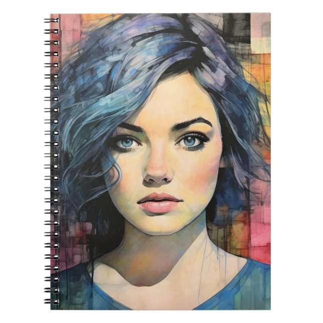 Cuaderno Retrato de pastel de aceite | Portátil (Frente)