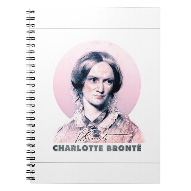 Cuaderno Retrato de pintura Charlotte Bronte Pink Richmond (Frente)