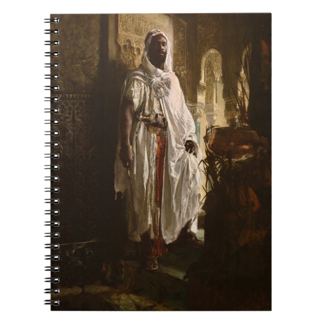 Cuaderno Retrato de pintura de arte árabe jefe africano (Frente)