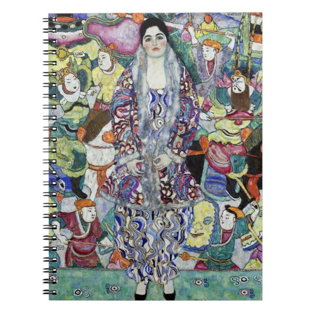 Cuaderno Retrato de pintura de mujer por Gustav Klimt (Frente)