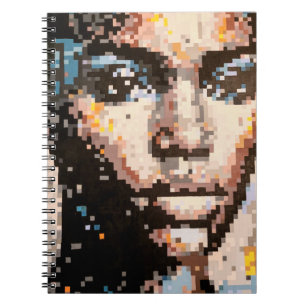 Cuaderno Retrato de Píxel en Tono Vivo
