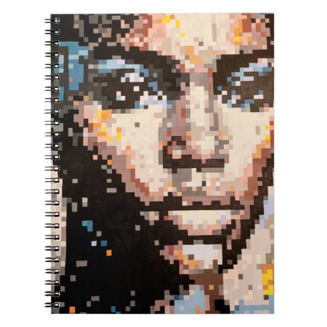 Cuaderno Retrato de Píxel en Tono Vivo (Frente)
