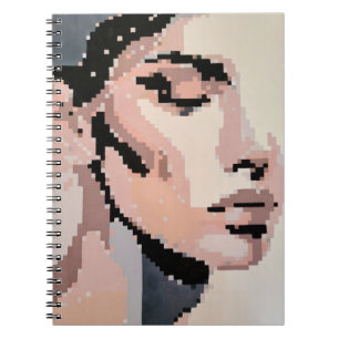 Cuaderno Retrato de Pixel Pastel de Serenidad