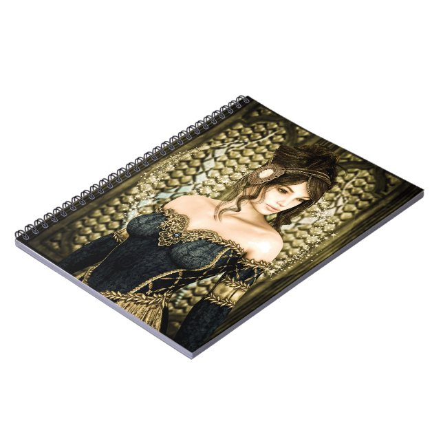 Cuaderno Retrato de princesa de cuento de hadas encantado (Lado Izquierdo)