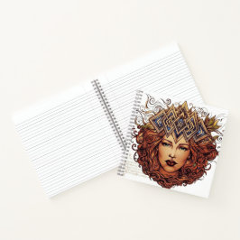 Cuaderno Retrato de Reina Mítica Fantasía Arte Real