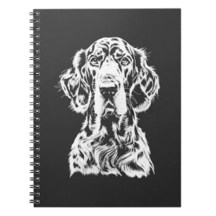 Cuaderno Retrato de Setter Inglés Ropa Minimalista