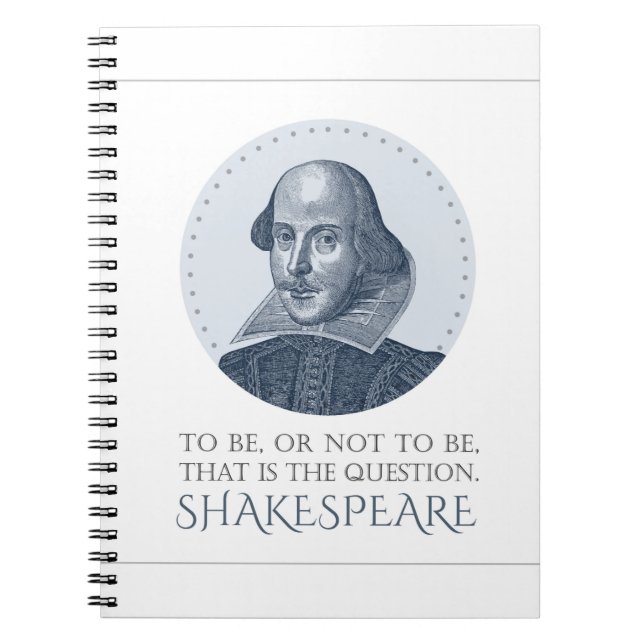 Cuaderno Retrato de Shakespeare con ser o no ser citado (Frente)