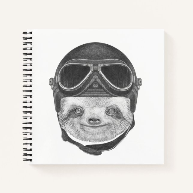 Cuaderno Retrato De Sloth | Casco de época (Anverso)