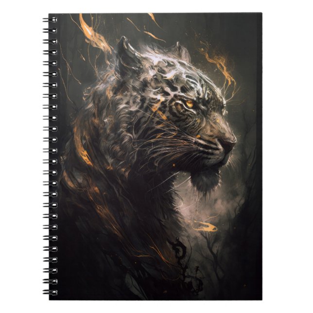 Cuaderno Retrato de tigres Naturaleza animal Arte de pintur (Frente)