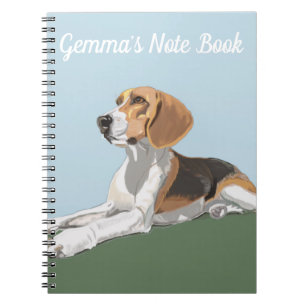 Cuaderno Retrato de un beagle recalentador