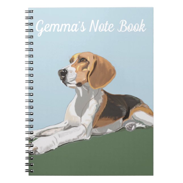 Cuaderno Retrato de un beagle recalentador (Frente)