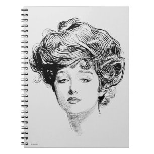 Cuaderno Retrato de un chica de Gibson, 1900