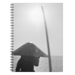 Cuaderno Retrato de un guerrero del samurai que sostiene