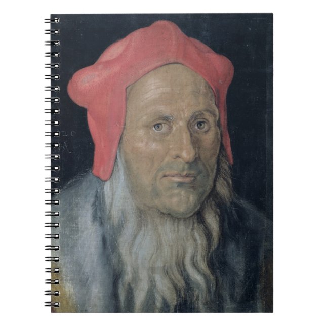 Cuaderno Retrato de un hombre barbudo en Red Hat, 1520 (Frente)