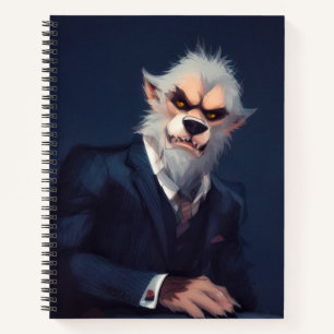 Cuaderno Retrato de un hombre lobo en un traje