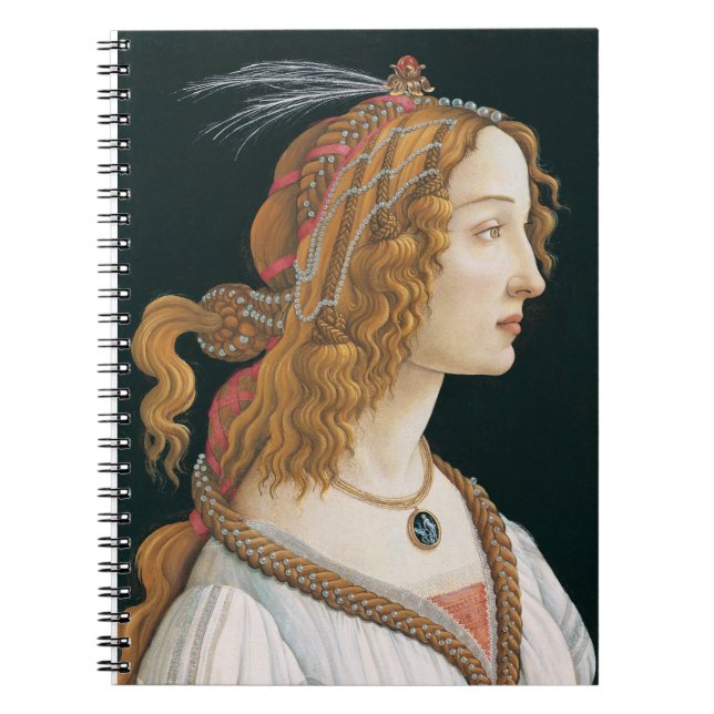 Cuaderno Retrato de una dama de Sandro Botticelli (1480) (Frente)