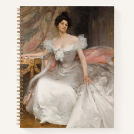 Cuaderno Retrato de una joven con un vestido blanco