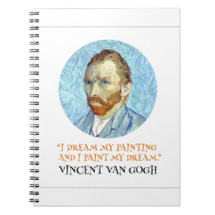Cuaderno Retrato de Vincent Van Gogh con cita