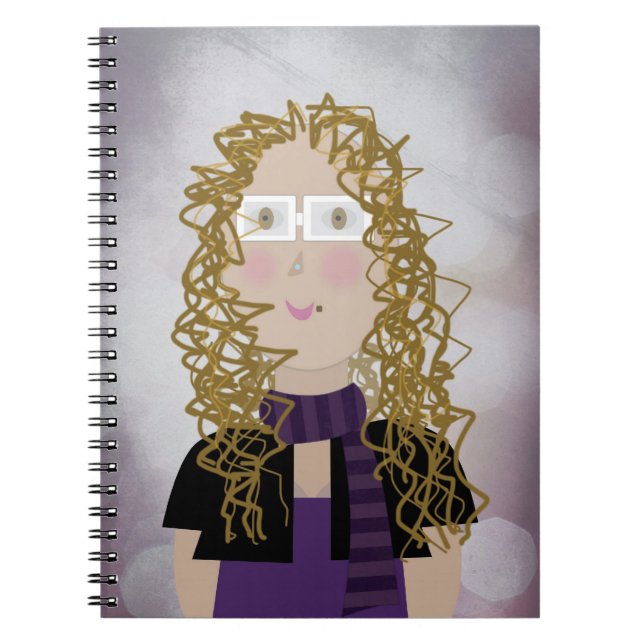 Cuaderno Retrato del dibujo animado (Frente)