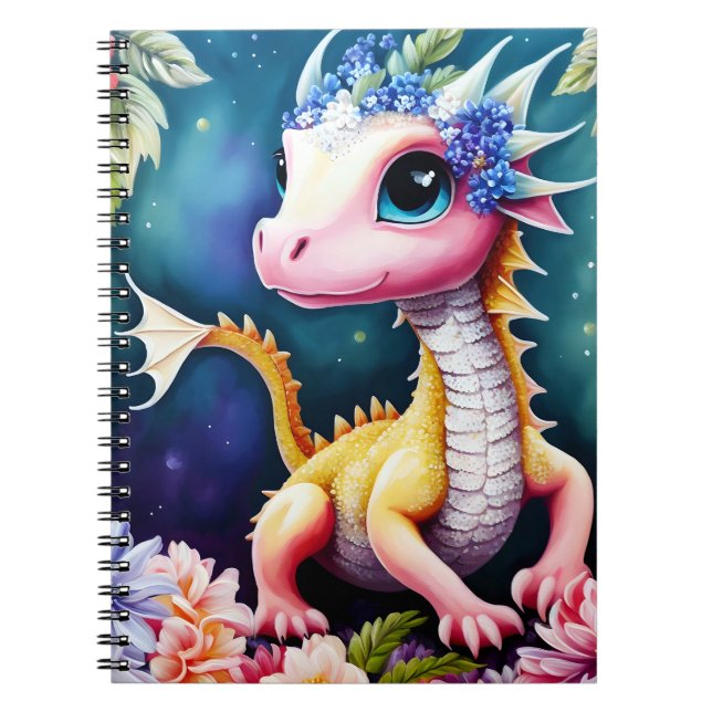 Cuaderno Retrato del espacio floral Baby Dragon (Frente)