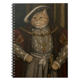 Cuaderno Retrato del gato rey Tudor – Henry VIII Gato Renac