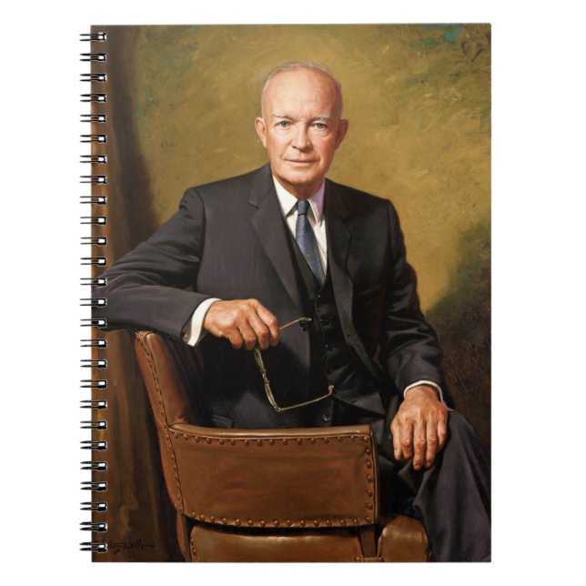 Cuaderno Retrato del presidente Dwight Eisenhower en la Cas (Frente)