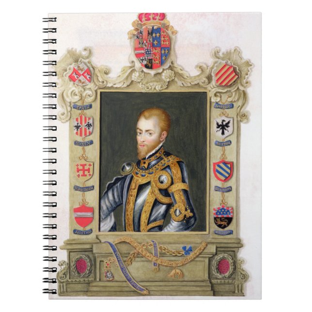 Cuaderno Retrato del rey de Philip II de España (1527-98) (Frente)