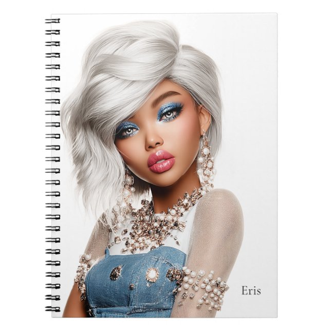 Cuaderno Retrato editorial de Eris Monei – personalizado  (Frente)