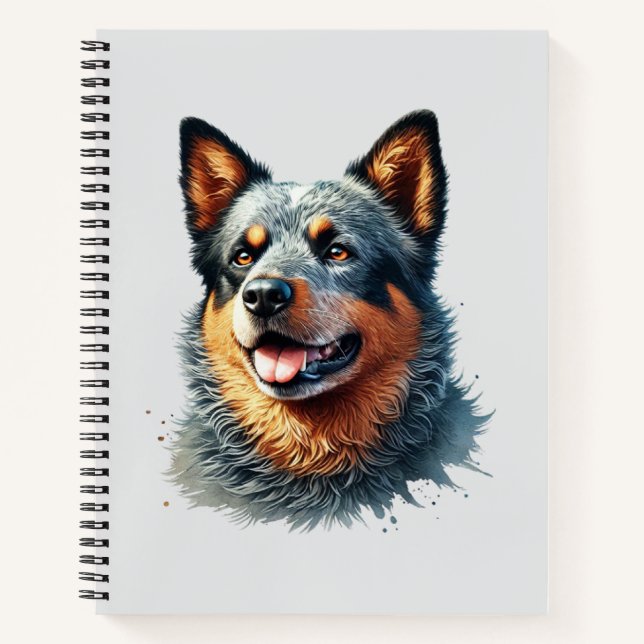 Cuaderno Retrato en Acuarela de Pastor Alemán  (Anverso)