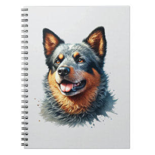 Cuaderno Retrato en acuarela de pastor alemán
