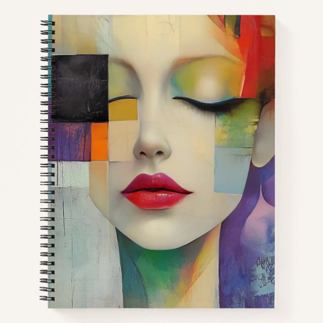 Cuaderno Retrato en el surrealismo de bloques de color (Anverso)