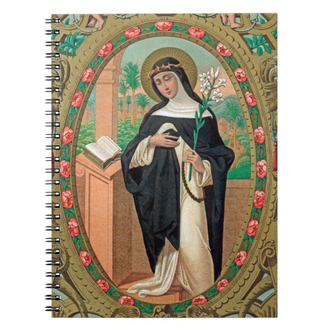 Cuaderno Retrato enmarcado de San Rosa de Lima (detalle; K  (Frente)