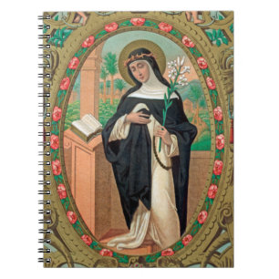 Cuaderno Retrato enmarcado de Santa Rosa de Lima (Detalle;