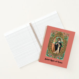 Cuaderno Retrato enmarcado de Sta. Rosa de Lima (K 48)