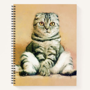 Cuaderno Retrato escocés de sentados de gatos