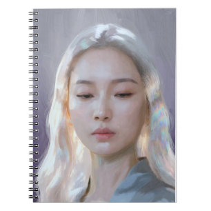 Cuaderno Retrato femenino calmado y sereno